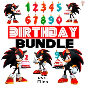 Shadow Png, Shadow Hedge Birthday PNG, Sonic Png, Sonic Birthday, Sonic Clipart Png, Sonic Silhouette, Shadow Sublimation, Sonic Shirt Diy