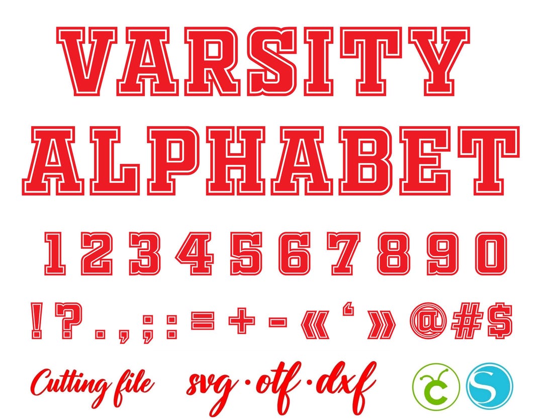 Varsity Font SVG, Sport Font OTF, Varsity Letters SVG, College Svg ...
