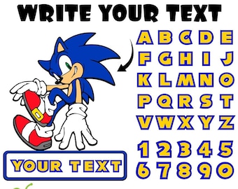 Sonic SVG Letters Personalized Shirt PNG Sonic Letters Svg Layered Sonic Shirt Png Sonic Layered Svg Baby Shirt DIY Sonic Png Baby Shirt svg