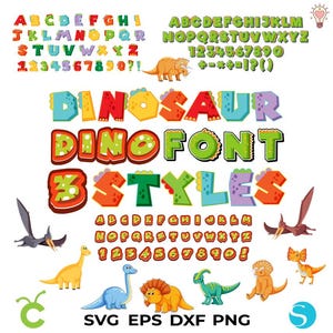 Letras de dinossauro SVG, Fonte de dinossauro SVG PNG, Fonte de bebê SVG, Fonte de dinossauro SVG Dinossauro Cricut Dinossauro PNG letras Alfabeto de dinossauro PNG SVG