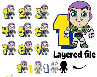 Toy Story Svg Baby Birthday Numbers SVG PNG Toy Story SVG Layered Svg Toy Story Png Toy Story Birthday Shirt svg Baby shirt Diy Svg