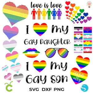 LGBT svg Bundle, LGBT Png clipart, LGBT Rainbow svg, Lgbt Cricut file, Rainbow Png Lgbt décor, Lgbt Silhouette file, Lgbt clipart Lgbt Psrty