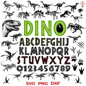 Letras de dinosaurio SVG, Dinosaurio Svg, Dinosaurio Png, Números de cumpleaños Svg Fuente de dinosaurio Svg Vector de dinosaurio, Dinosaurio svg Cricut Letras de cumpleaños Svg