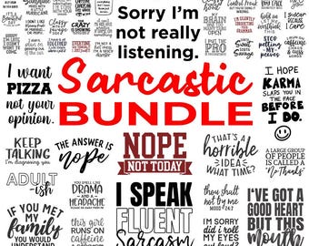 Sarkastische SVG-Bundle, lustige sarkastische Png, druckbare sarkastische Png, sarkastische Cricut-Datei, Sarkasmus svg Silhouette Cut-Datei