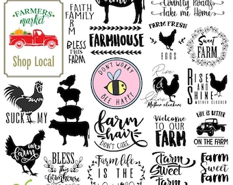 Farm Svg Bundle, Farm animals Svg, Farm Png Clipart, Farm animals vector svg, Farm clipart svg, Farm Cricut, Animals Cricut svg, Animals cut