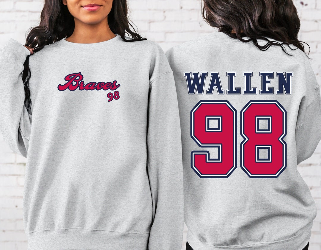 Braves 98 Sweatshirt, Wallen Sweater, Wallen 98 Braves Sweatshirt ...