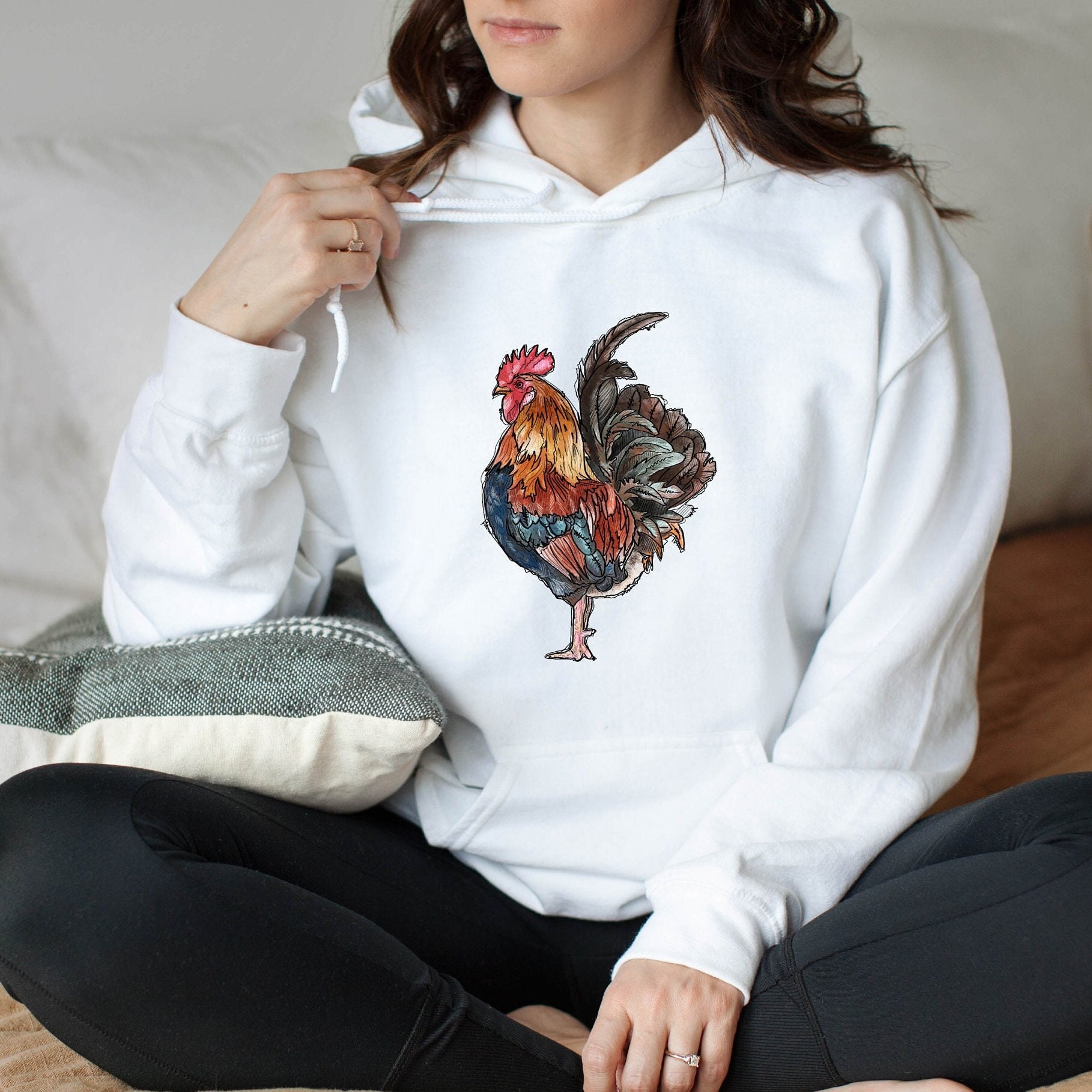  Funny Chicken Long Sleeve Hoodie Gifts, Cute Chicken  Sweatshirts Outerwear : Clothing, Shoes & Jewelry