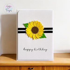 Handmade Sunflower Birthday Card | 080