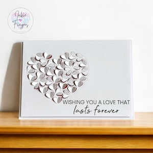 Wedding or Engagement Card, Wishing you a Love that Lasts Forever, Handmade Card | A6 or Slimline | 038