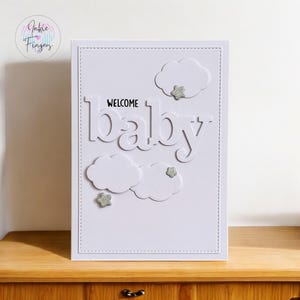 Welcome Baby, Handmade New Baby Card, Gender Neutral | 247