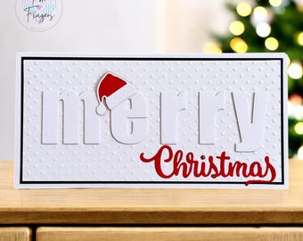 Money Card for Christmas Cash Gift, Handmade Money Wallet Card and Envelope, Perfect for Cash, Gift Vouchers, Santa Hat | 346