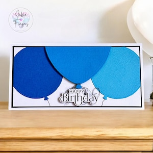 Money Card for Birthday Cash Gift, Handmade Money Wallet Card and Envelope, Perfect for Money or Gift Vouchers, Balloon Design | 025