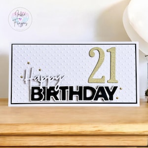 Any Age, Money Card for Birthday Cash Gift, Handmade Birthday Money Wallet Card and Envelope, Perfect for Money or Gift Vouchers, Gold | 359