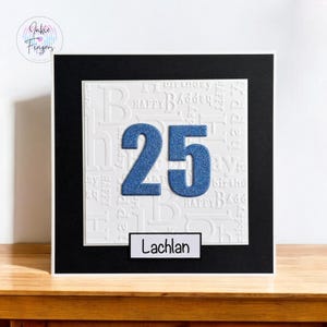 Personalised Birthday Card with Name and Age, Choice of Number Colour | 408