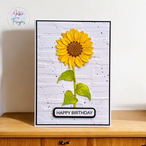 Handmade Birthday Card featuring a 3D Sunflower, For Many Different Occasions, Thank You, Happy Anniversary, Thinking of You and More | 449