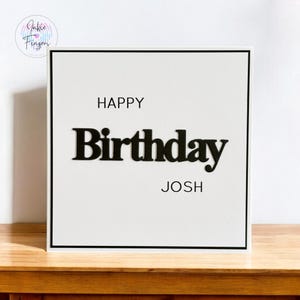 Personalised Birthday Card, Black and White Birthday Card | 200