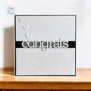 Congrats Card, Handmade Wedding Engagement Congratulations Card | 059