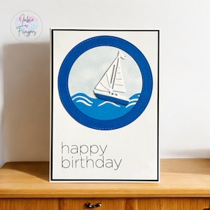 Handmade Birthday Card with Sailboat design | 062