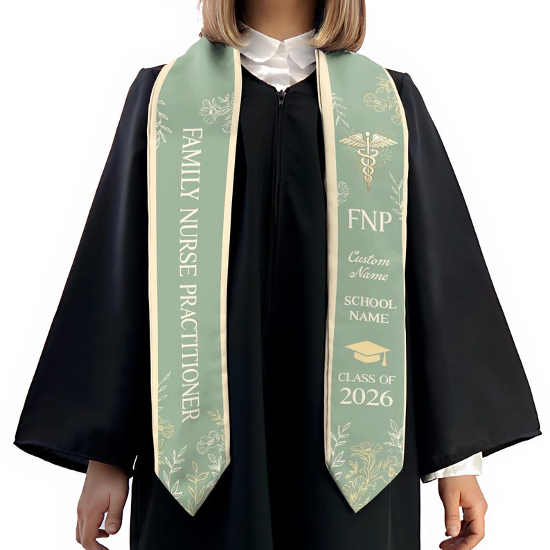 Mfnp Grad FNP Graduation Stole | Family Nurse Practitioner Grad Sash ...