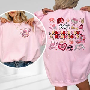 Custom Radiate Love Radiology Valentine Shirt, Valentine X-ray Tech Shirt, Team Xray Shirt, Rad Tech, Valentijnscadeau voor Rad Tech