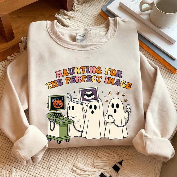 Ultrasound Halloween Shirt Vascular Tech Sonographer Ultrasound Technician Ghosts T-Shirt Ultrasound Tech Gift Echo Tech Halloween tshirt