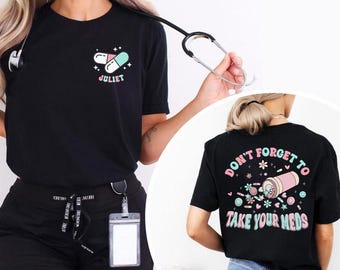 Chemise N'oubliez pas vos médicaments, sensibilisation à la santé mentale, chemise Happy Pills, chemise humour infirmière, chemise médecin drôle, chemise pharmacien