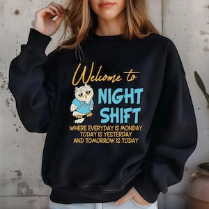 Night Shift Nurse T Shirt Gift for Graveyard Shift RN Trendy T Shirt for PM Nurses Thank You Gift for the Night Shift Charge Nurse Shirt