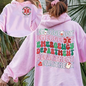 Personalisierte Notfallabteilung Weihnachtshemd, Er Weihnachtshemd Geschenk für Krankenschwester, Notfallweihnachten Er Krankenschwester Hemd