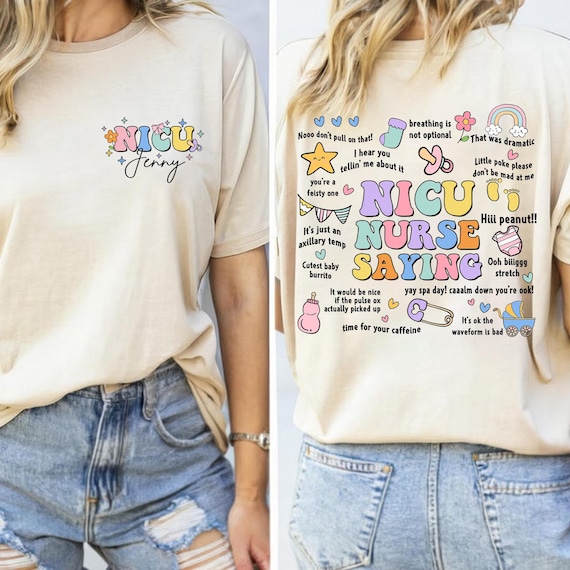 Custom Name NICU Nurse, Funny Nurse Shirt, Nicu Nurse Saying Shirt, Neonatal Nurse Shirt, Retro Concert Tee, Funny Nurse Tee, Nicu RN Gifts