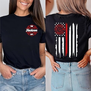 Custom Name Fire Department Shirt, Firefighter T-shirt, Fireman Tee, Gift For Fireman, Fire Dept. Fire Fighter Gift, First Responder Shirt