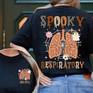 Custom Name Respiratory Therapist Halloween Shirt, Spooky Respiratory Shirt, Halloween RT Shirt, Picu ENT RT Rrt Fall Shirt, Halloween Gift