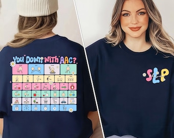 Custom Name AAC Communication Board Shirt | You Down With AAC Shirt | Speech Therapy SLP Gift | Special Education Teacher Tee