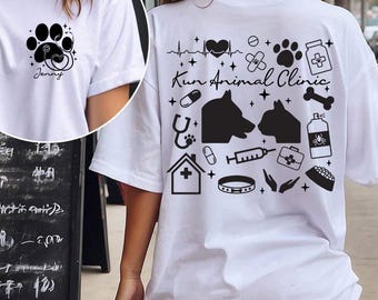 Custom Vet Tech Matching Shirt, Vet Tech Name Shirt, Veterinarian Medicine Pocket Shirt, Vet Tech Tee, Veterinarian Shirt, Custom Vet Shirt