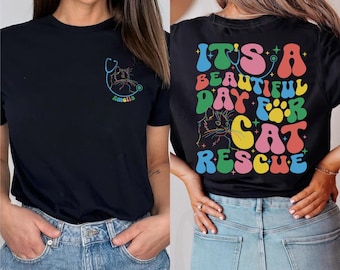 Custom Name Cat Rescue Shirt, Adopt Rescue, Cat Adoption,Cat Lovers Shirt, Animal Rescuer Shirt,Cat Rescuer Shirt,Animal Shirt,Cat Lover Tee