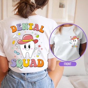 Custom Name Dental Squad Summer Shirt, Funny Dentist Summer Shirt, Dental Hygienist Tee, Toothpaste and Tooth Shirt, Mint To Be Summer Tee