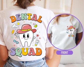 Benutzerdefinierte Name Denim Squad Sommer Shirt, lustiges Zahnarzt Sommer Shirt, Mundhygieniker T-Shirt, Zahnpasta und Zahn Shirt, Mint To Be Sommer T-Shirt