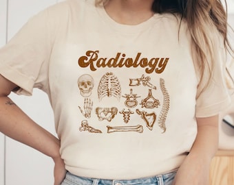 Radiologie skelet shirt, Rad Tech shirt, retro Xray Tech shirt, CT MRI Tech T-shirt, cadeau voor Rad Tech