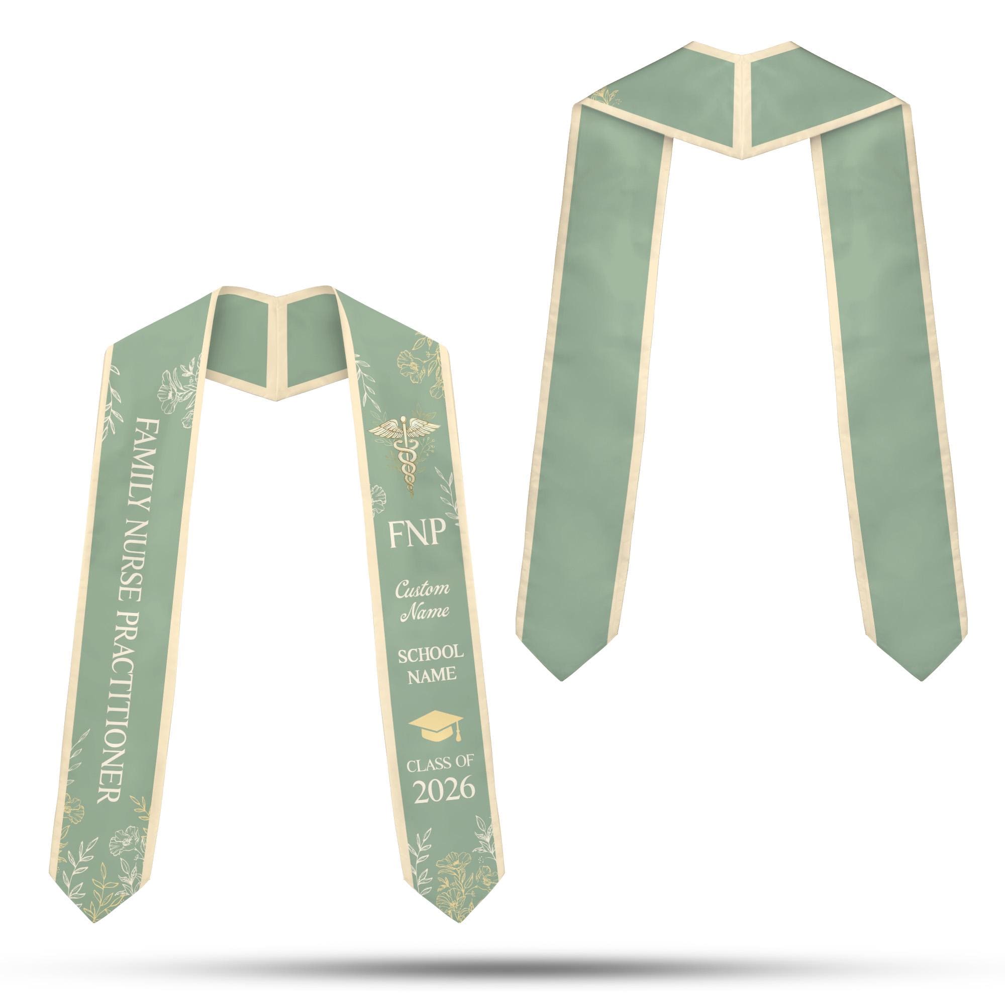 Mfnp Grad FNP Graduation Stole | Family Nurse Practitioner Grad Sash ...