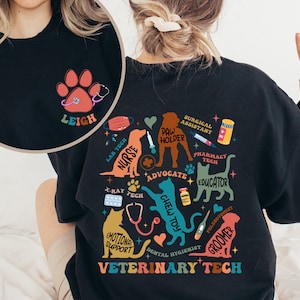 Dog Lover Vet Assistant Vet Tech Week Gift Cat Veterinarian Office Wear Cat Lover Vet School Gifts Vet Tech Apparel, Gift for Nurse Vet