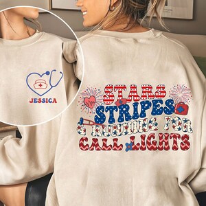 Stars Stripes Running For Call Night, 4th of July Nurse Shirt, Emergency Room Tech Gift, ER Nurse Shirt, Emergency Nurse, Medical Assistant