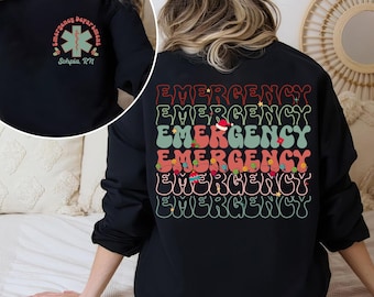 Emergency Department Christmas Shirt Er Nurse Personalized ED Nurse Funny Shirt Emergency Room Shirt Christmas RN Gift For Nurse Team