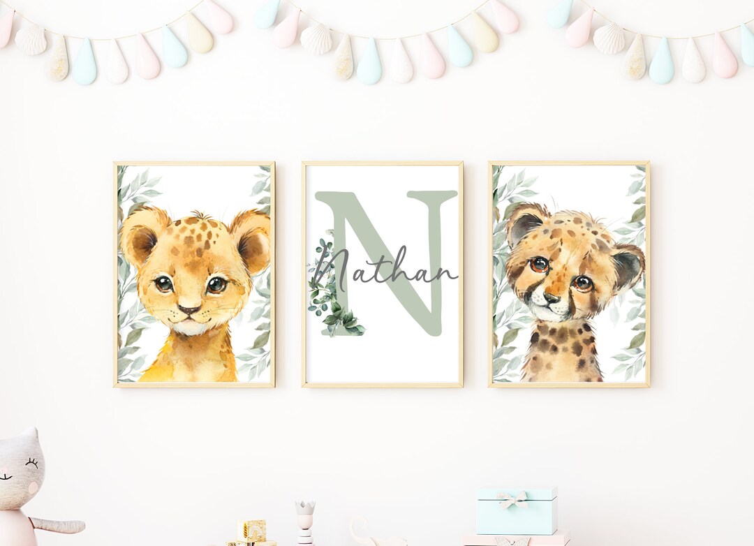 Poster ARTTOR 60x60cm – Safari Animaux – Décoration Murale Moderne – Neuf