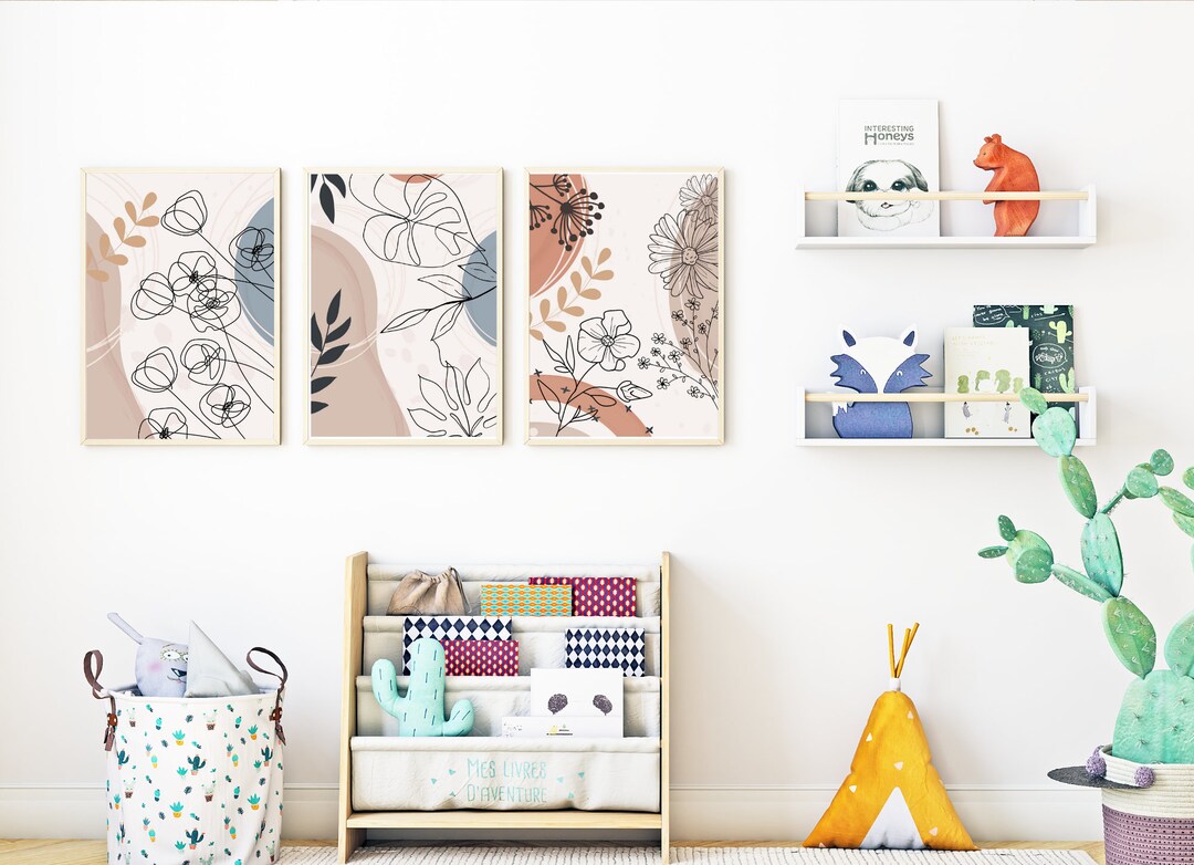 Calming Nursery Decor, Wall Art, Prints Set of 3, Nursery Poster and ...