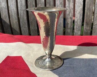 A German Arts & Crafts 800 Grade Silver Vase/Goblet With Planished Body, 10cm High, 39.0g by Otto Wolter