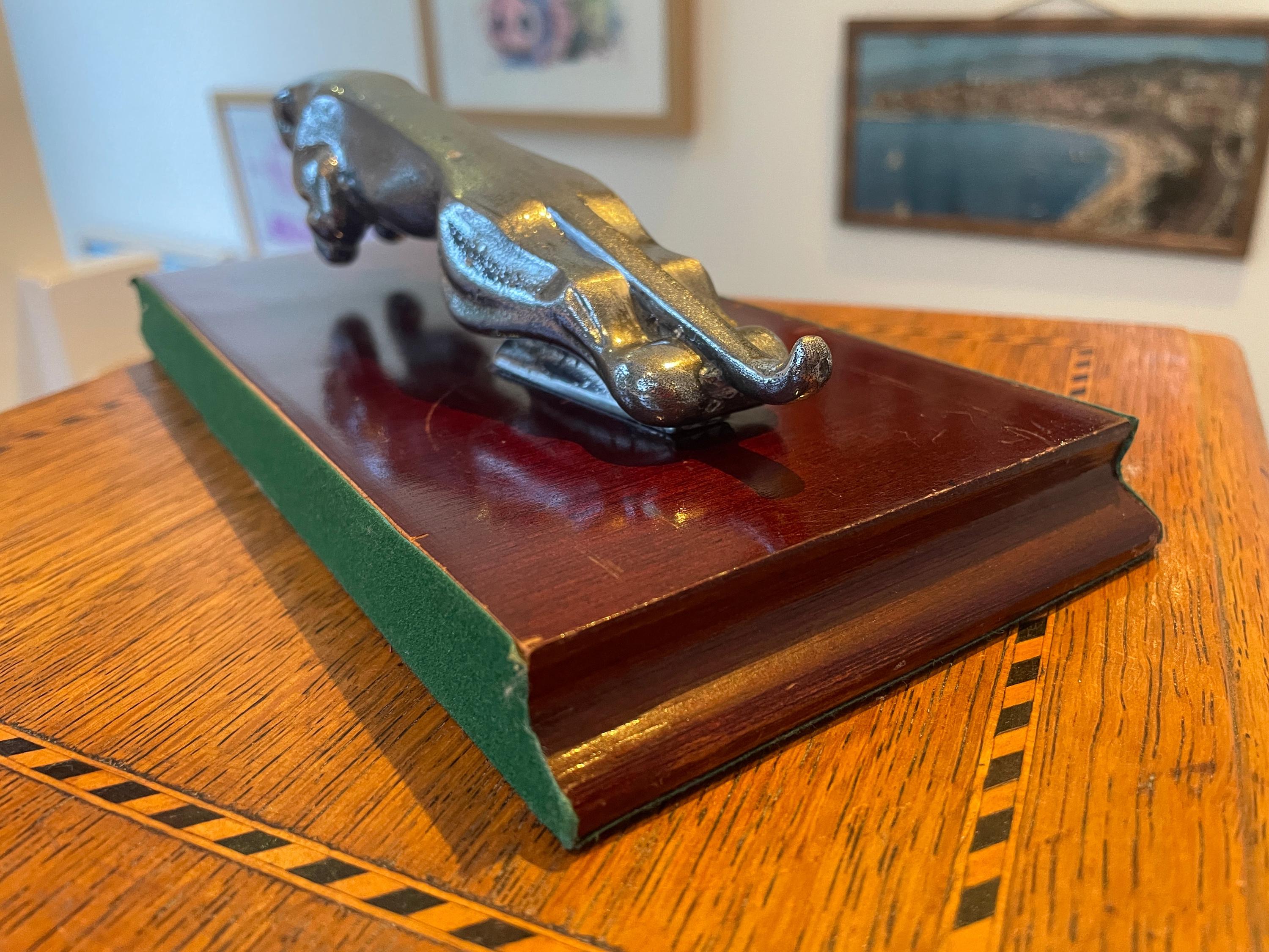 Vintage Chrome Jaguar Mascot Sculpture – Lacquered Wood Plinth - Etsy