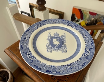 Seltener Krönungsteller von Edward VIII. aus dem Jahr 1937, hergestellt von Copeland Spode, britisches königliches Souvenir