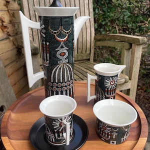 Service à café Portmeirion Magic City – Susan Williams Ellis, Mid Century Pottery, Stoke on Trent