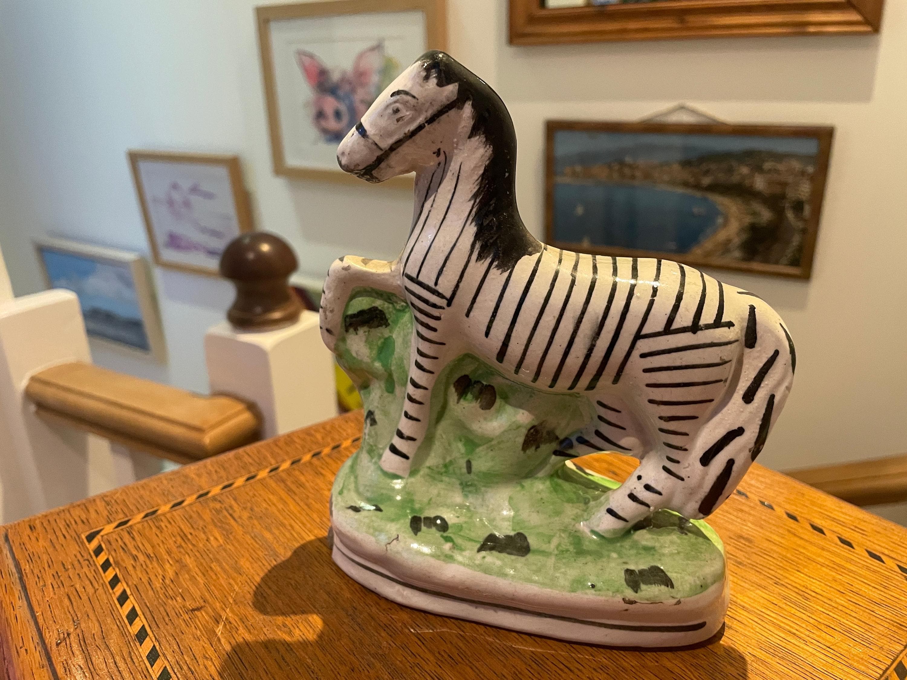 Antique Staffordshire Zebra - Etsy