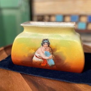 Antique Austrian Robert Hanke rectangular vase. Circa 1900