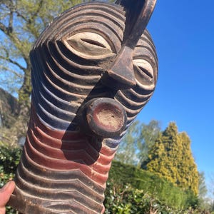 African tribal mask, Kuba people of the Democratic Republic of the Congo, Bakuba mask,  Bwoom mask 37cm tall